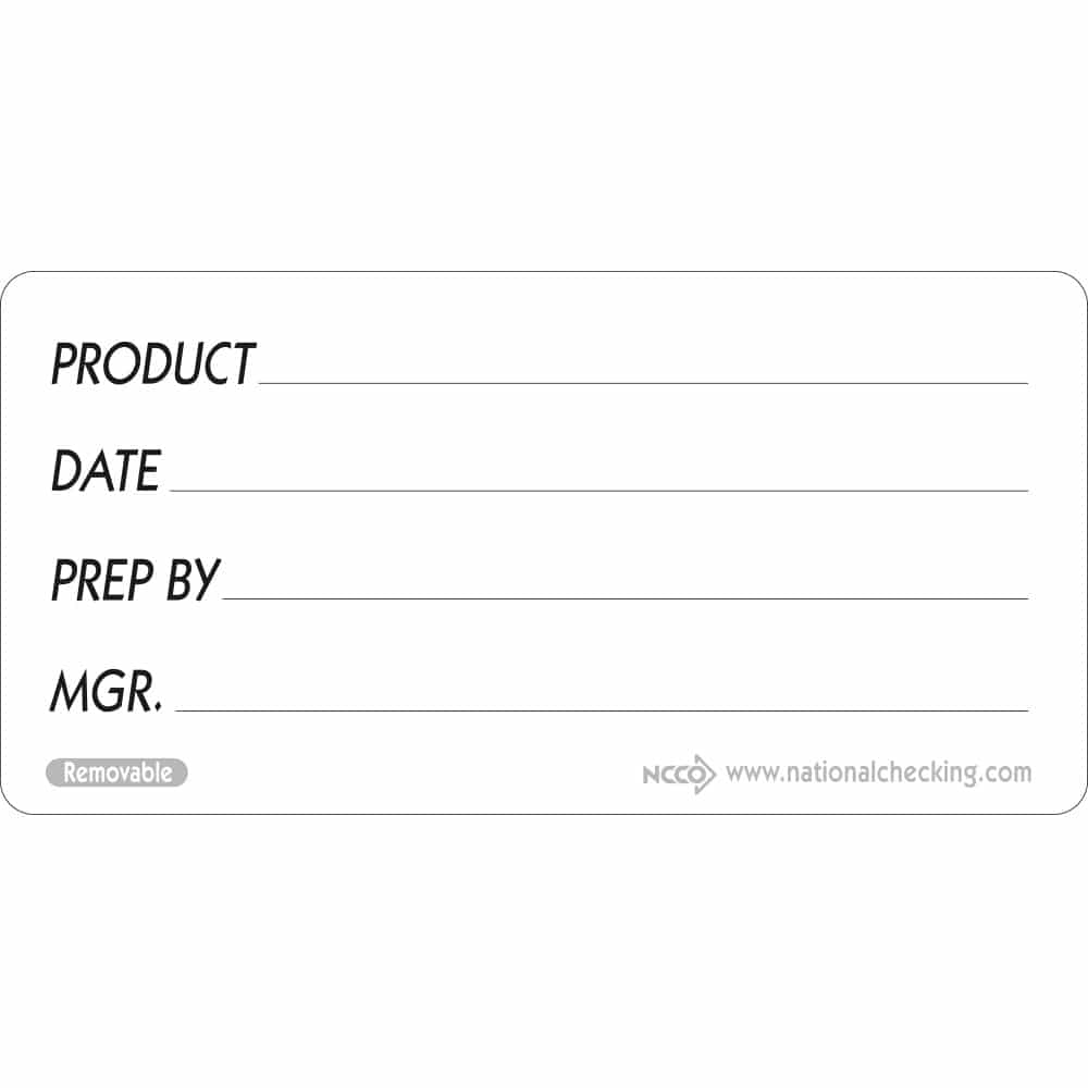 2x 1 White Rectangular Removable Labels for DateCodeGenie